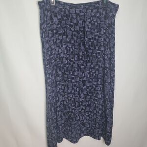 Vintage Sag Harbor Geometric Print Midi Skirt Size Large